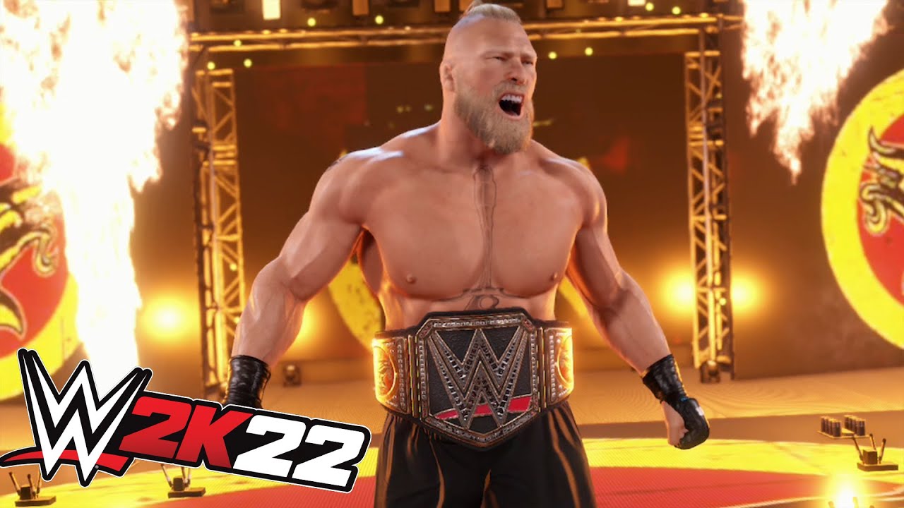 WWE 2K22 | Brock Lesnar Entrance, Signature Move And Finisher Move ...