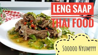 Thai Food - Leng Saap Recipe (Non Halal) with english subtitle