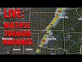 🔴 LIVE: MULTIPLE TORNADO WARNINGS | LIVE STORM CHASERS