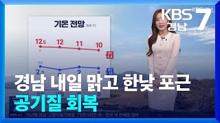 [날씨] 경남 내일 맑고 한낮 포근…공기질 회복 / KBS  2025.01.23.