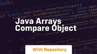 java arrays compare object