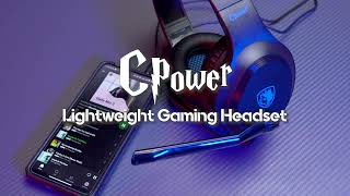 Lightweight Gaming Headset with Swivel to Mute Microphone | Sades Cpower