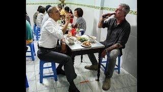 Anthony Bourdain dinner Bun Cha with US President Barack Obama in Hanoi Vietnam