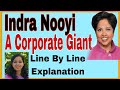 Indra Nooyi The Corporate Giant Line by Line Explanation B.Com First Year Success Avenue 2nd Sem