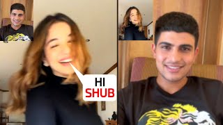 Sara Tendulkar blushing when she made a video call to Shubman Gill for his double century Ind vs NZ