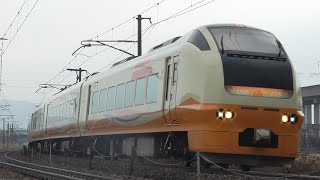 ﾃｽﾄ『E653系U101編成・臨時快速列車』2021/2/21(JR東北本線・伊達駅～東福島駅｢志和田踏切｣) ※ 福島県沖大地震による東北新幹線不通に伴う救済臨時列車。