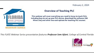 FLATE Webinar Series: Overview of Teaching PLCs