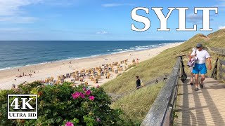 Beach walk on the island of Sylt in Germany 🇩🇪 4K ultra HD virtual walking