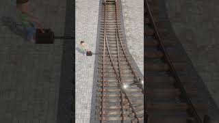 Trains Changing Tracks The Hidden Mechanism Revealed #3danimation #shorts