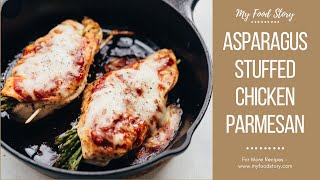 Asparagus Stuffed Chicken Parmesan - Low Carb and ready in 30 minutes!