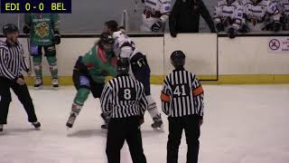 Riley Emmerson Vs Kevin Westgarth fight (Edinburgh Capitals vs Belfast Giants)