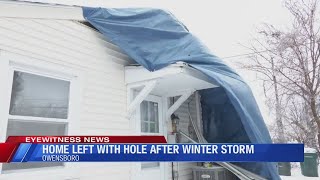 Owensboro family fights to stay warm after winter storm sends power line into home