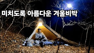 겨울이 오면 숲속 고목나무 밑에서 호빵 쪄먹고 세상에서 가장 아름다운 낭만 비박캠핑 백패킹 부시크래프트