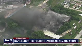 LIVE UPDATE: Industrial fire forces evacuations in Morris, Illinois