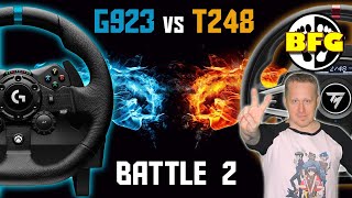 Thrustmaster vs Logitech T248 vs G923 Force feedback racing wheels