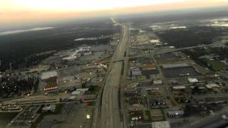 IAH HD New United CRJ-700 First Class Landing Sunrise Houston Intercontinental Express Bombardier