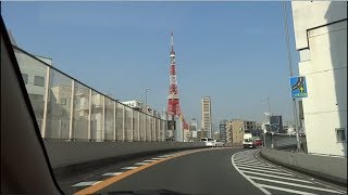 首都高から見た 東京タワー ・ 東京スカイツリー