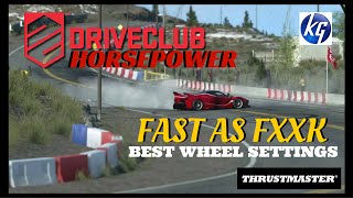 driveclub ps4 gameplay - best steering wheel settings - Ferrari FXXK - T300RS