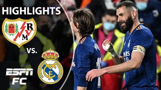 Karim Benzema rescues Real Madrid with late winner vs. Rayo Vallecano | LaLiga Highlights | ESPN FC