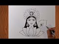 saraswati puja poster drawing saraswati drawing saraswati thakur vasant panchami drawing