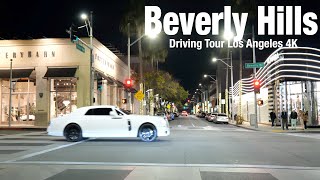 [4K] Beverly Hills🇺🇸 Night Drive - Rodeo Drive | Beverly Grove | West Hollywood | Los Angeles