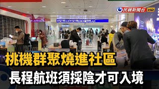 桃機群聚燒進社區 長程航班須採陰才可入境－民視新聞