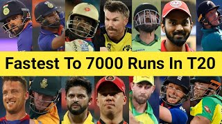 Fastest To 7000 Runs In T20 Cricket 🏏 Top 25 Batsman 🔥 #shorts #viratkohli #babarazam