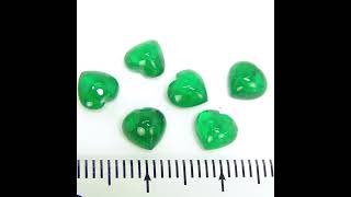 Emerald Heart Cabochon cut 0.51ct/1p　エメラルド ハートカボションカット　#Shorts