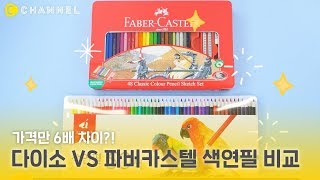 [꿀템] 가격만 6배 차이? 다이소 VS 파버카스텔 색연필 비교🖍 | 씨채널 코리아