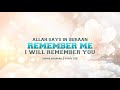 Siedd - Remember - vocals only