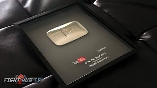 YOUTUBE CONGRATULATES FIGHT HUB TV! - UNBOXING SILVER PLAY BUTTON