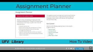 Using Assignment Planner