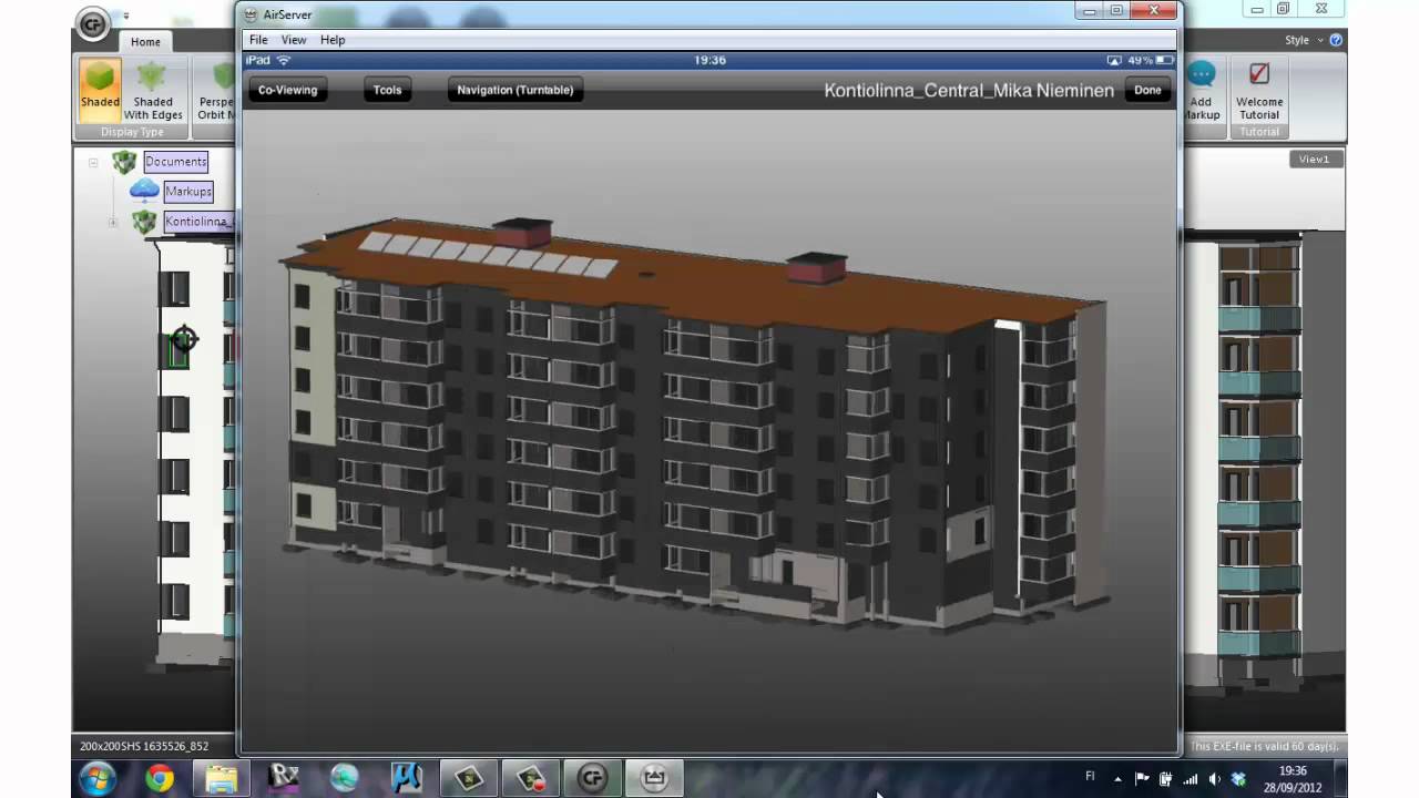 Revit Model 66mb To Ipad With Cadfaster Youtube