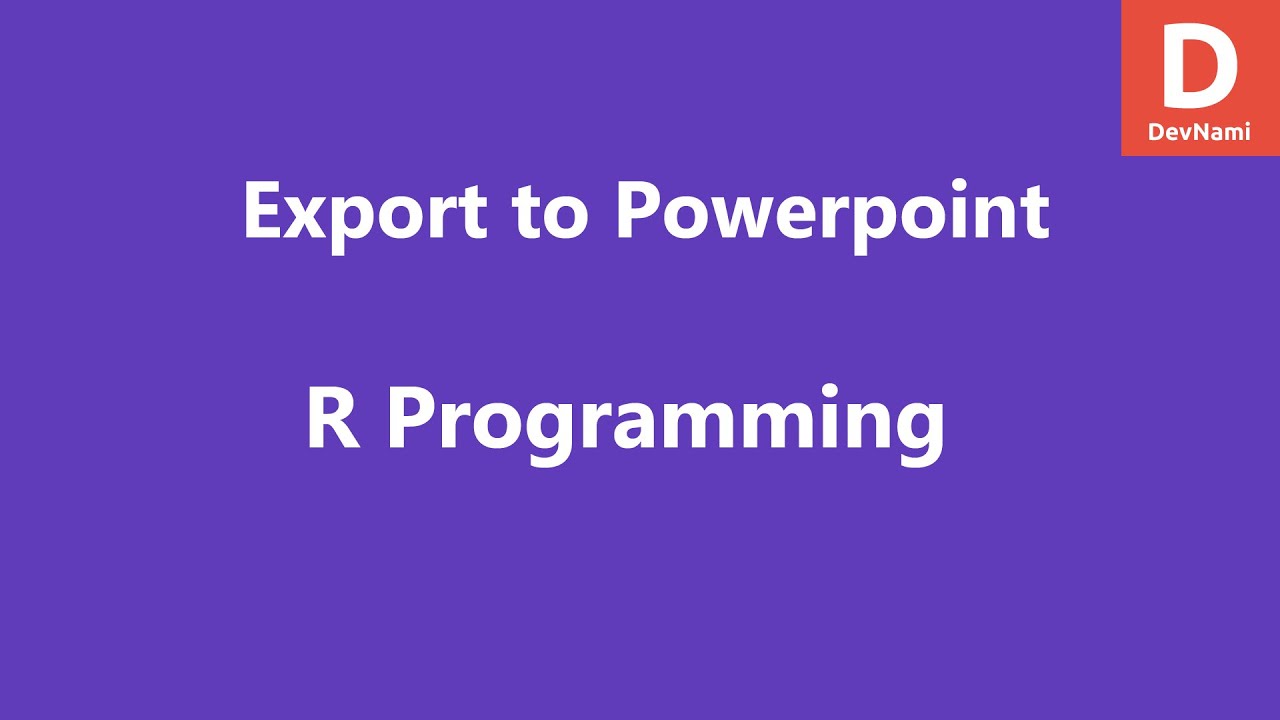 Create Powerpoint Document From R Data Youtube