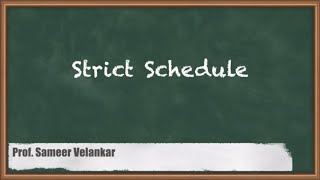 The Role Of Strict Schedule : Database Optimization | GATE