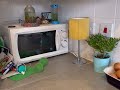 very satisfying deep cleaning the microwave and decluttering the kitchen counter