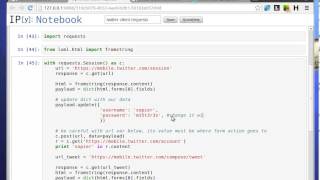 Python Tutorial - Tweeting from Mechanize and Requests Module
