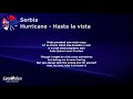 hurricane hasta la vista lyrics with english translation serbia 🇷🇸 eurovision 2020