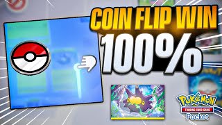 GAME BREAKING Coin Flip 100% Heads Guide with Gameplay!!! 【Pokemon TCG Pocket】