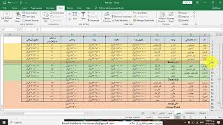 Advanced Excel, Subtotal - آموزش اکسل پیشرفته ، جلسه 70