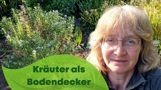 Wenig Unkraut, mit Kräuterpflanzen als Bodendecker