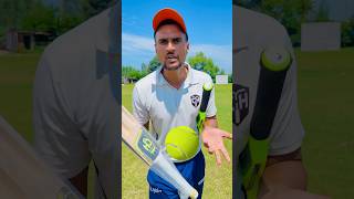 Tennis Bat And Plastic bat Vs Leather Ball 🔥 120m Six 😱 #cricketwithvishal #shorts