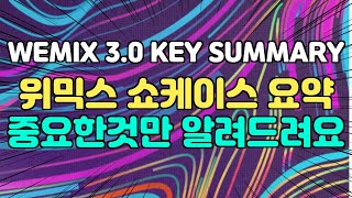 WEMIX 3.0 SHOWCASE END! Let's know KEY points #WEMIX#WEMADE#MIR4#MIRM