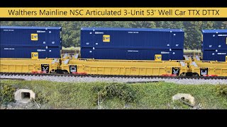 Walthers Mainline NSC Articulated 3-Unit 53' Well Car