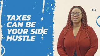 Tax preparer Brittany Miller earns money for college as a Jackson Hewitt Tax Pro.