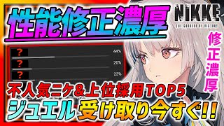 【メガニケ】上方修正濃厚!!全SSR中の不人気キャラ紹介＆編成採用率上位TOP５紹介!! ※今すぐジュエル受け取って!!【勝利の女神NIKKE】