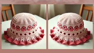 BEAUTIFUL CROCHET HAT IDEAS WITH LIGHT PINK \u0026 RED COLOR COMBINATION - Crochet Ideas