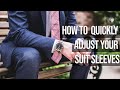 No-Sew Suit Sleeve Adjusting Hack | How To Adjust Sleeves