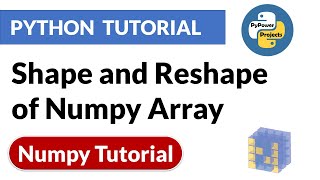 Shape and Reshape of Numpy Array | Numpy Python Tutorial | PyPower