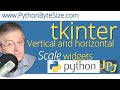 Vertical and horizontal tkinter Scale widgets